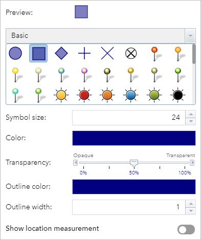 Basic point symbol editor