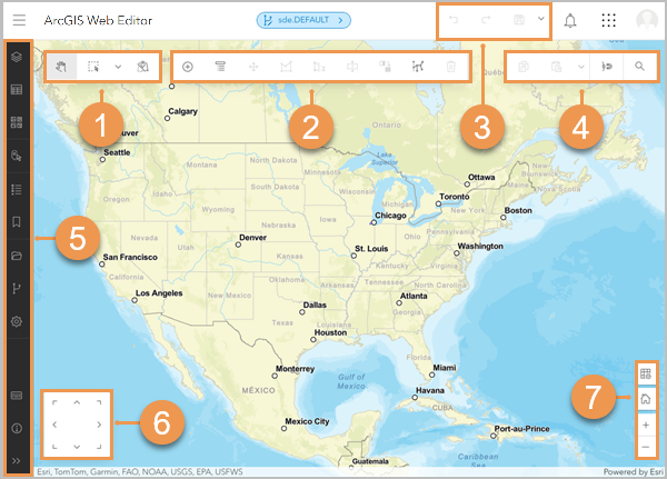 Web Editor user interface